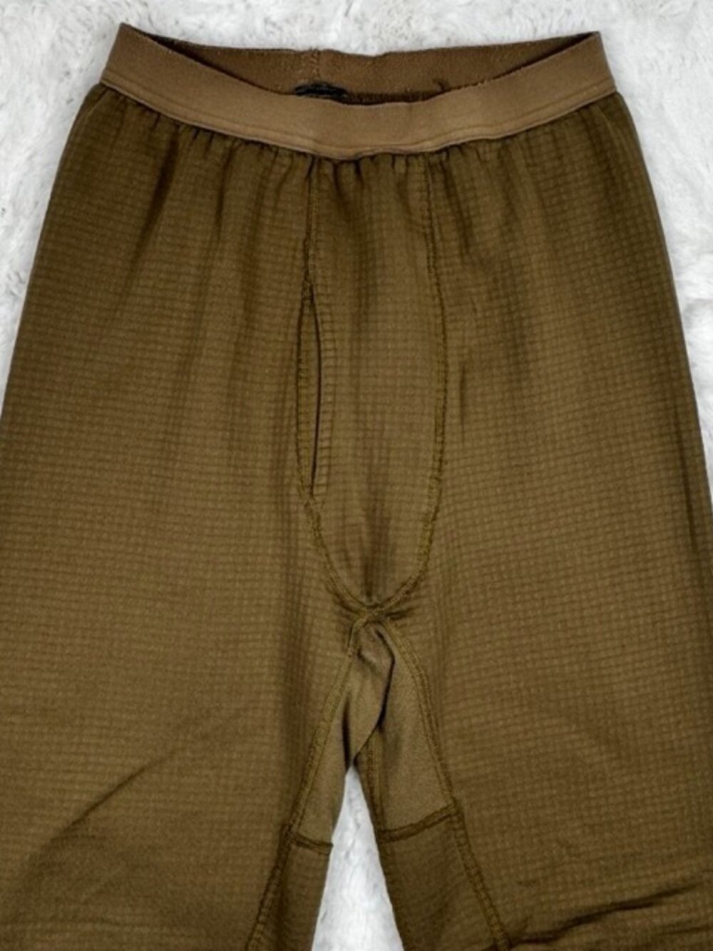 USGI ECWCS Gen III Level 2 Waffle Bottoms Large Tall Grid Fleece Thermal Brown